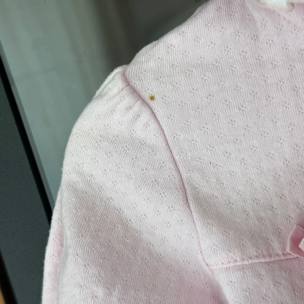 Vintage 2006 Precious Moments baby girl embroidered hoodie zip up cutie teapot